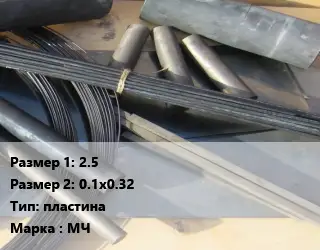 Молибден 2.5х0.1х0.32 пластина Марка: МЧ